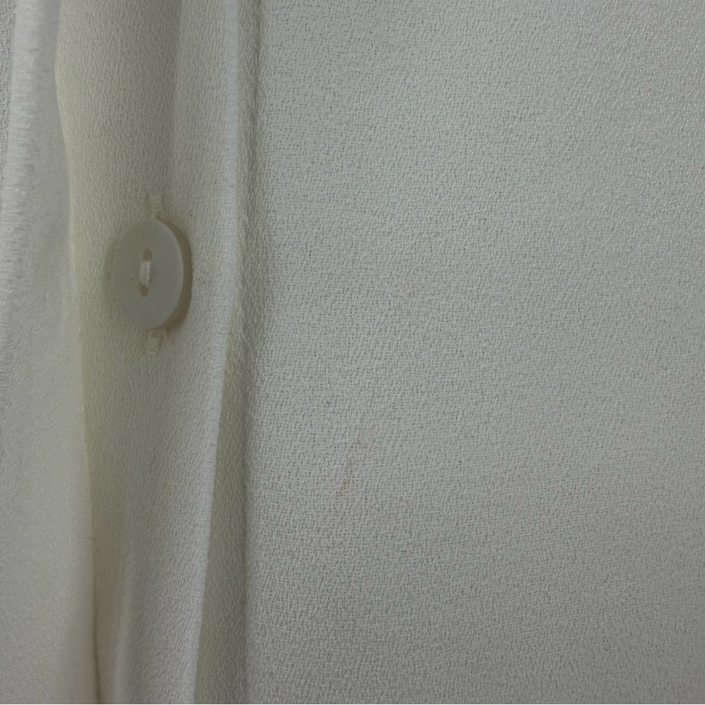 *Rare* Ruti Look in the Back Pleated Blouse Large White Office Work Business - Picture 11 of 11